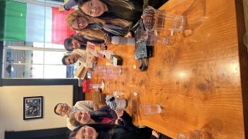 Our lab gathered together for lunch over Spring Break.
